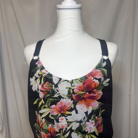 White House Black Market Floral Halter Dress Womens Designer Sleeveless NWOT - Picture 3 of 9